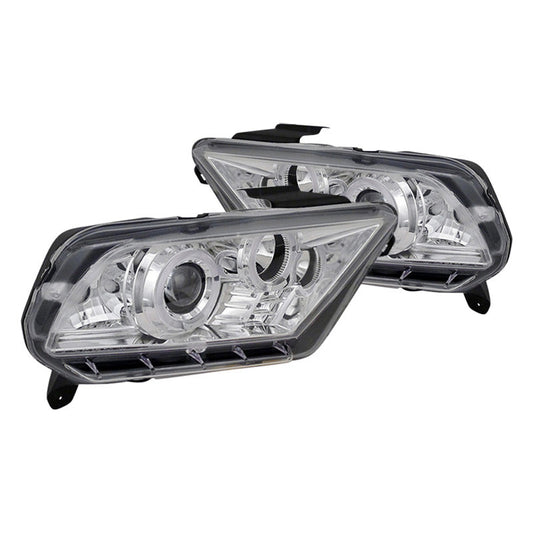 junyan Spec-D 10-13 Ford Mustang Projector Chrome Headlights lhp-mst10-tm