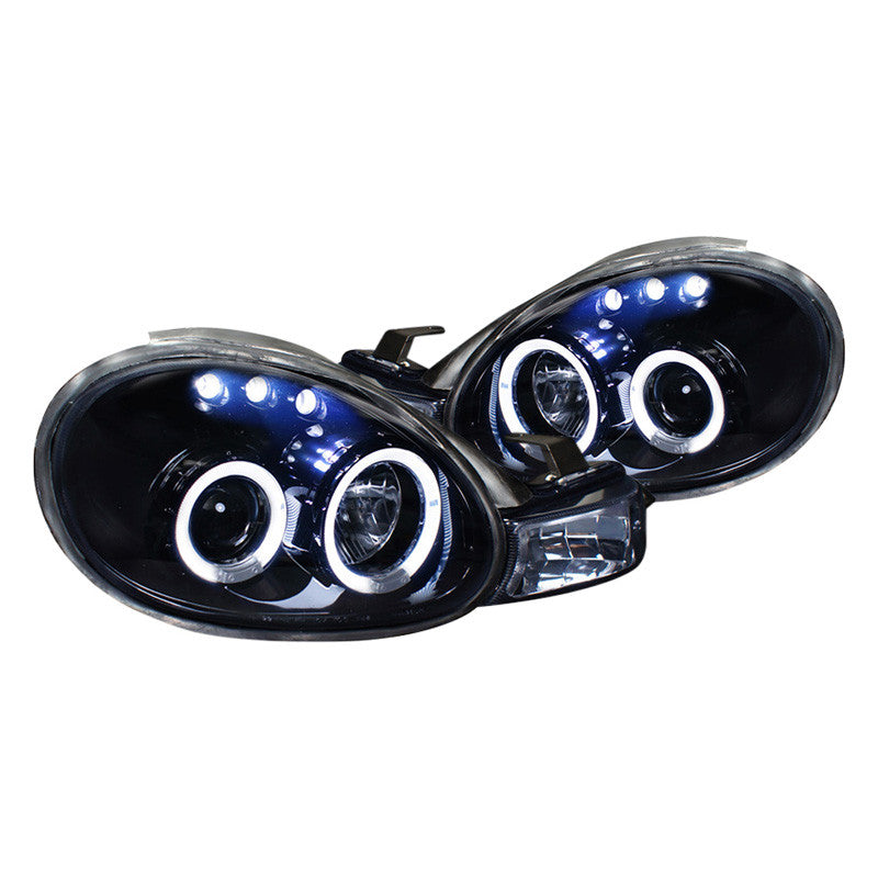 junyan Spec-D 00-02 Dodge Neon Projector Glossy Blk W Smk Lens Headlights lhp-neo00g-tm