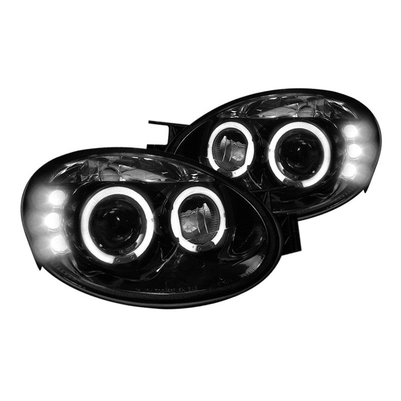 junyan Spec-D 03-05 Dodge Neon Srt4 Led Projector Glossy Blk W Smk Lens Headlights lhp-neo03g-tm