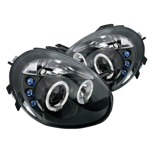 junyan Spec-D 03-05 Dodge Neon Halo Projector HeadLights -Black