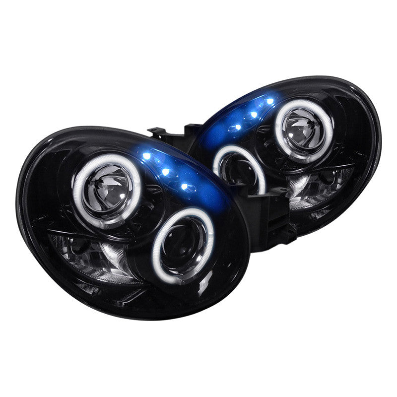 junyan Spec-D 02-03 Subaru Impreza Wrx Projector Glossy Blk W Smk Lens Headlights lhp-wrx02g-tm