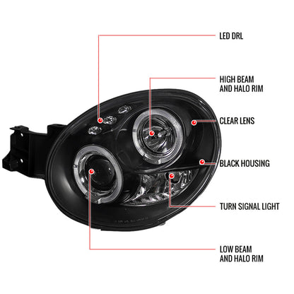 Spec-D Projector Headlights LHP-WRX02JM-TM