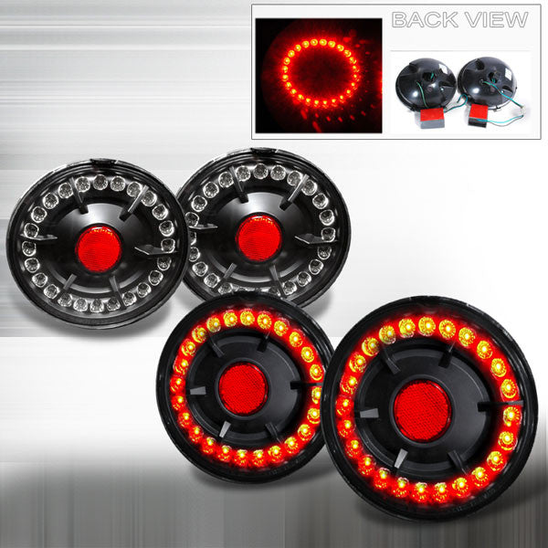 Spec-D 05-07 Chevrolet Corvette Led Tail Lights Black