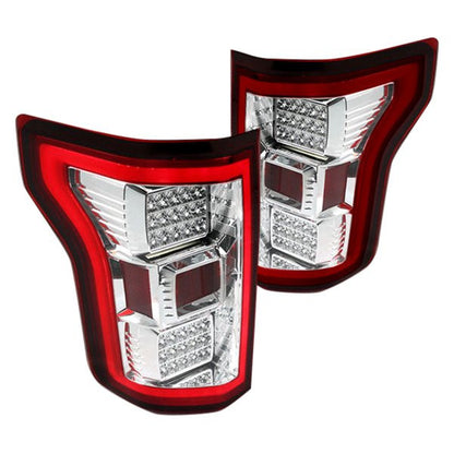 Spec-D 15-17 Ford F150 LED Tail Lights Red