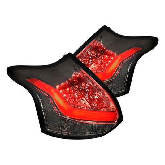 Spec-D 12-14 Ford Focus 5 Door Led Tail Lights Smoke (LT-FOC125GLED-TM)