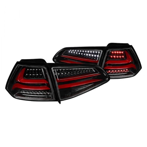 Spec-D 15-17 VW Golf Mk7 Led Tail Lights Black With Clear Lens