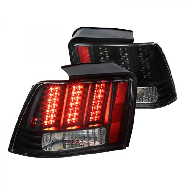 Spec-D 99-04 Ford Mustang Sequential Led Tail Lights Black