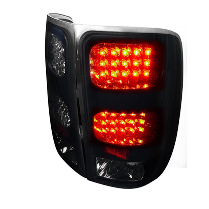 Spec-D 07-12 Gmc Sierra Led Tail Lights Black Housing With Smoke Lens (LT-SIE07BBLED-TM)