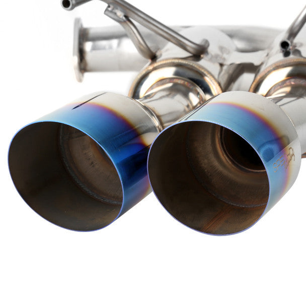 Spec-D 2015-2022 Subaru WRX STI 4" Quad Tip Stainless Steel Catback Exhaust System w/ Burnt Tip