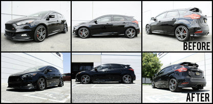 lowered focus st installed Megan racing orange springs