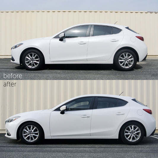 installed on lowered lower Mazda 3 14-18 Lowering Springs MR-LS-M314

