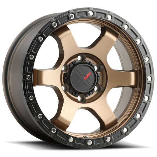 DX4 Nitro 16X8 wheels 6x139.7 Frozen Bronze Blk Lip ET-10