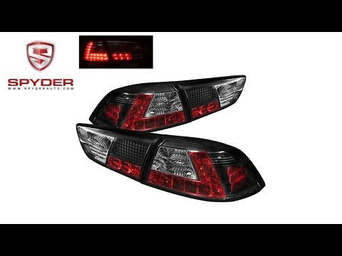 Free Shipping On Spyder Mitsubishi 08-14 Lancer /EVO X LED Tail Lights Black  – My Store