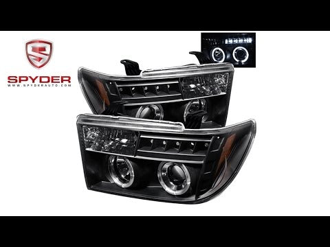 Spyder - Toyota Tundra 07-13 / Toyota Sequoia 08-13 Projector Headlights - LED Halo - Black