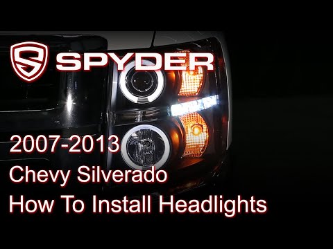 Spyder Auto How to Install: 2007-2013 Chevrolet Silverado Headlight (PRO-YD-CS07-HL-BK)