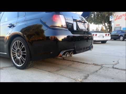 Tsudo 2012 + Impreza WRX STI Sedan 3in Quad Tip JDM Catback Exhaust