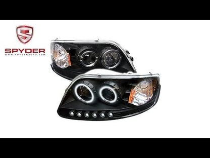 Spyder - Ford F150 97-03 / Expedition 97-02 1PC Projector Headlights - CCFL Halo - Black