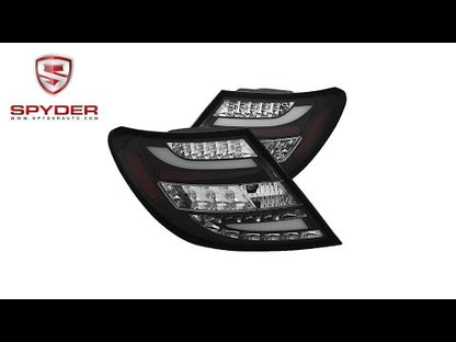 Spyder - Mercedes Benz W204 C-Class 08-11 LED Tail Lights - Incandescent Model - Black