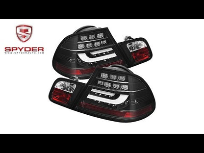 Spyder - BMW E46 3-Series 04-06 2Dr Light Bar Style LED Tail Lights - Black