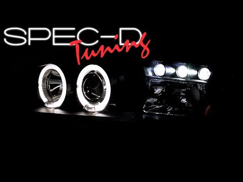 SPECDTUNING DEMO VIDEO: 1994-1998 FORD MUSTANG LED PROJECTOR HEADLIGHTS