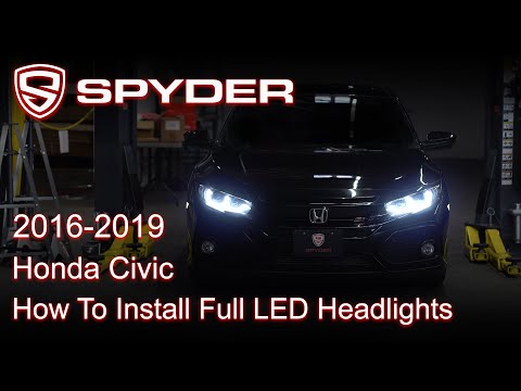 Spyder Auto Installation: 2016-2019 Honda Civic Headlight