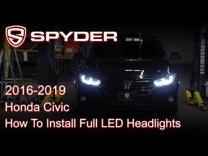 Spyder Auto Installation: 2016-2019 Honda Civic Headlight