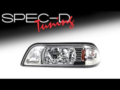 SPECDTUNING DEMO VIDEO: 1987-1993 FORD MUSTANG 1PC HEADLIGHTS