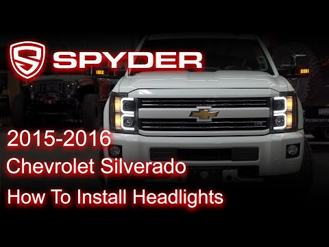 Spyder Auto Installation: 2015-2019 Chevrolet Silverado Headlights