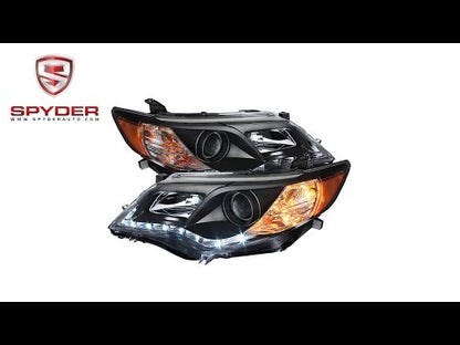 Spyder - Toyota Camry 12-14 Projector Headlights - DRL  - Black