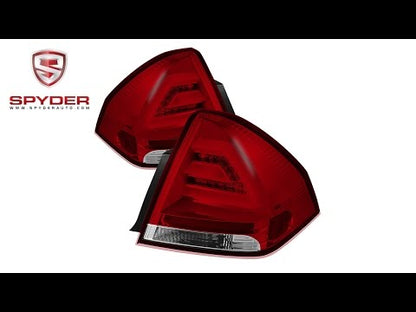 Spyder - Chevy Impala 2006-2013 LED Tail Lights - Red Clear