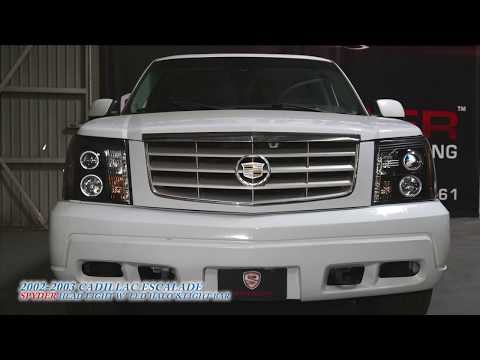 Spyder Auto How to Install: 2002-2003 Cadillac Escalade Headlight with LED Halo & Light Strip