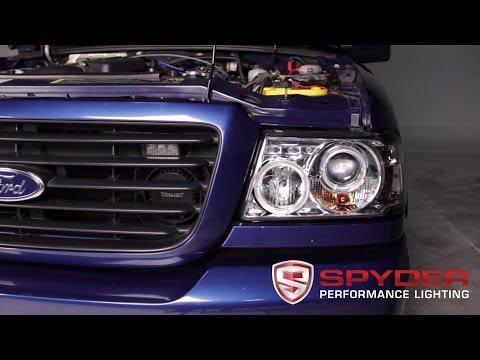 Spyder Auto Installation: 2001-11 Ford Ranger 1PC Halo Projector Headlights