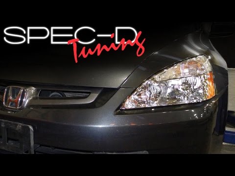 SPECDTUNING INSTALLATION VIDEO: 2003 - 2005 HONDA ACCORD SEDAN 4 DOOR HEADLIGHTS