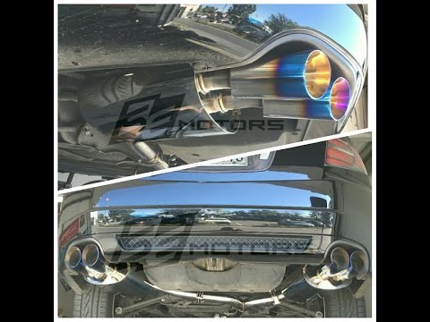 Tsudo quad tips Exhaust  / J-pipe installed on Acura TL Type S