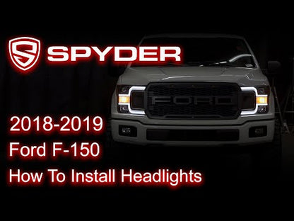 Spyder Auto Installation:18-19 Ford F150 Headlight (NON-Sequential Turn Signals)