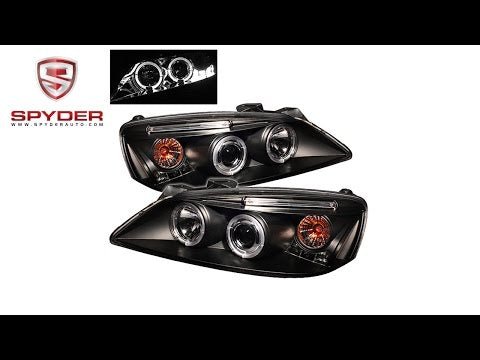 Spyder - Pontiac G6 2/4DR 05-08 Projector Headlights - LED Halo - Black