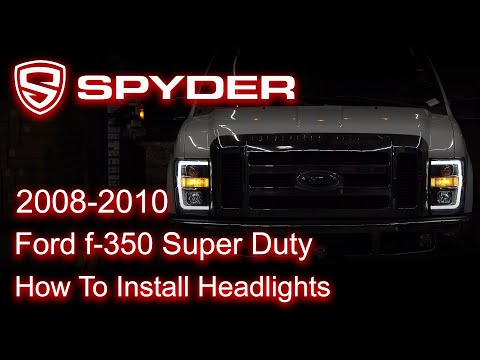 Spyder Auto Installation:2008-2010 Ford F-350 Supder Duty Headlight (Lightbar Switchback)