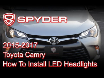 Spyder Auto Installation: 2015-2017 Toyota Camry Headlight w/ LED Light Bar (PRO-YD-TCAM15-LB-BK)