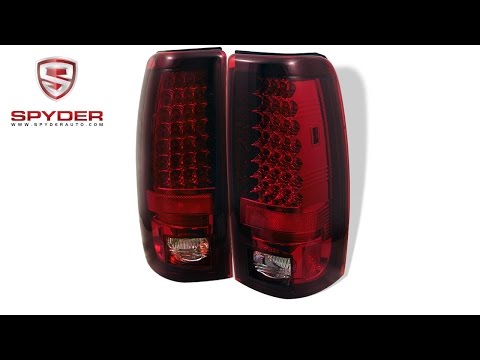 Spyder - Chevy Silverado 1500/2500 03-06 / GMC Sierra 04-06 LED Tail Lights - Red Clear