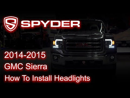 Spyder Auto Installation: 2014-2015 GMC Sierra Headlight