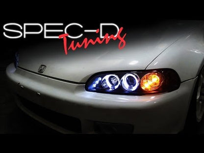 SPECDTUNING INSTALLATION VIDEO: 1992-1995 HONDA CIVIC ONE PIECE PROJECTOR HEADLIGHTS