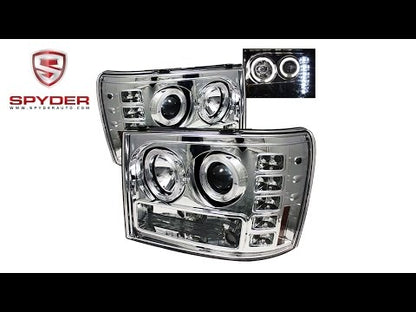 Spyder - GMC Sierra 1500/2500/3500 07-13 Projector Headlights - Chrome