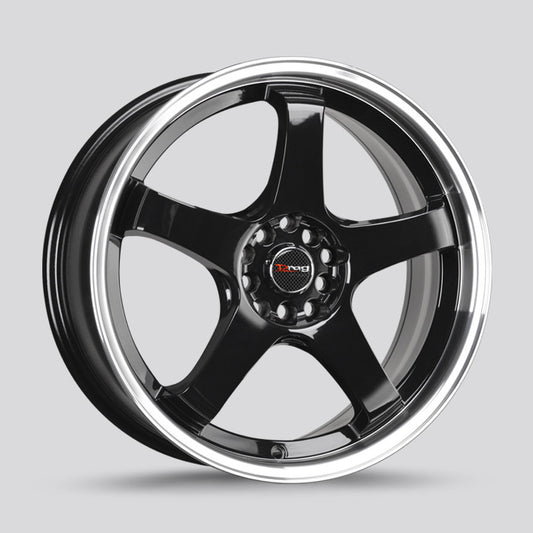 Drag Wheels Dr-63 17X7 5X100 5X114.3 Black Et40 5 Spoke Rims