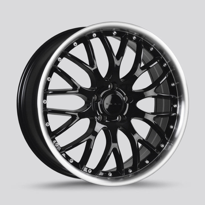 Drag DR-75 Wheels 19X8.5 5x120 ET20 Gloss Black Machined Lip Rims DR751985232074GB