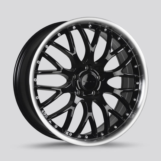 Drag DR-75 Wheels 19X8.5 5x112 ET35 Gloss Black Machined Lip Rims DR751985213566GB