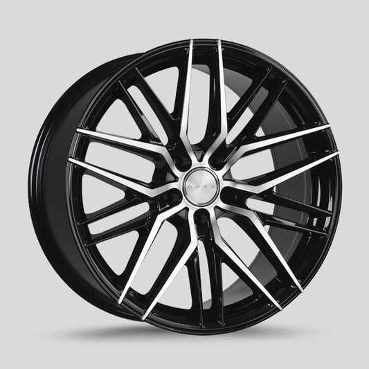 Drag DR-77 Wheels 17X7.5 5x120 Gloss Black Machined Face Rims DR771775234072GBM