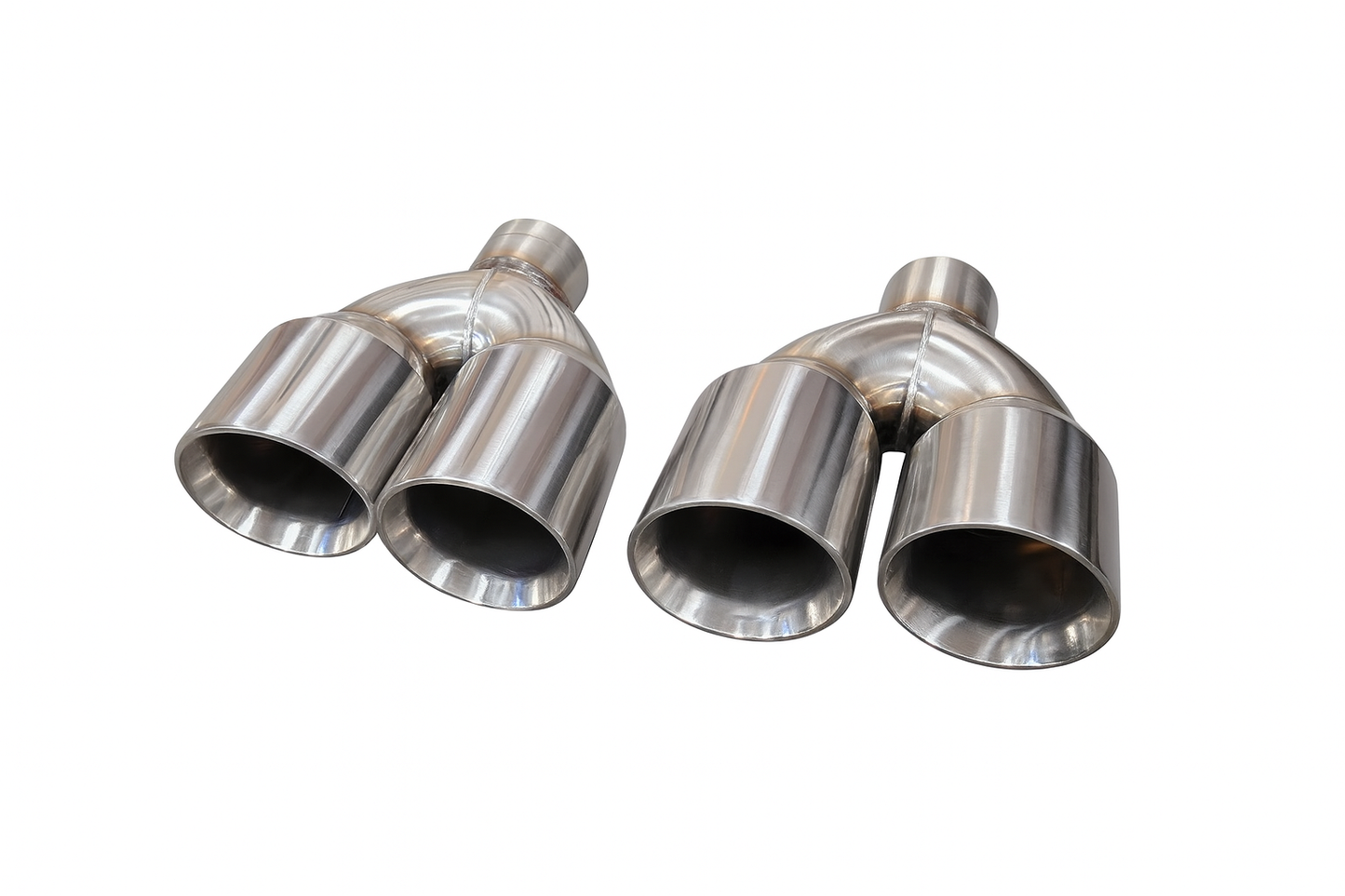 Tsudo Quad Universal 3.5" Staggered Titanium SS Exhaust Tips