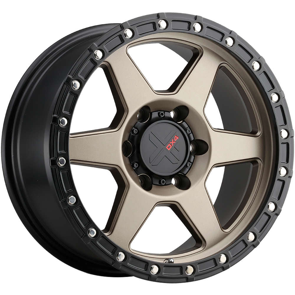 DX4 18X9 Recon 8x165.1 0 125.2 Matte Bronze/ Blk Ring 4x4 wheels X1089340125MBBK