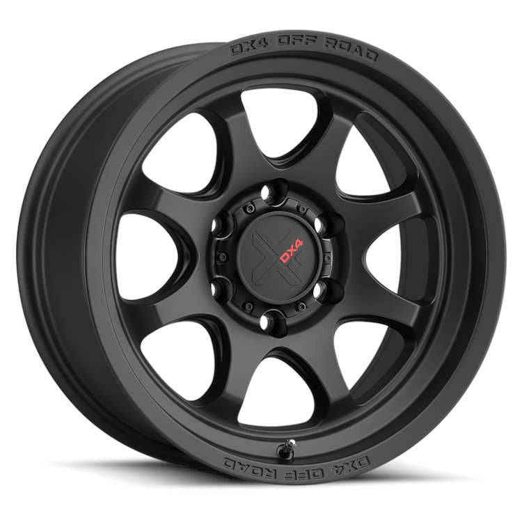 DX4 Rhino 17X8.5 wheels 5x127 Flat Black Full Painted ET0