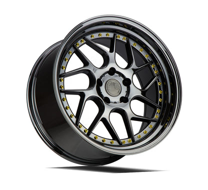 Aodhan DS01 18x10.5 twisted spok black 5x114.3 wheel ET15 stance